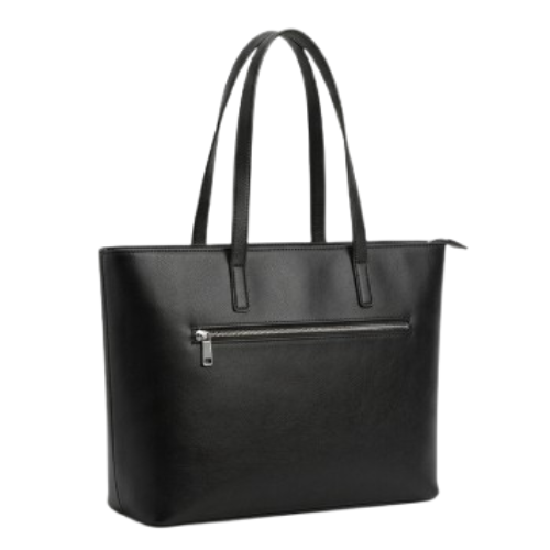 COSNOV BLACK FAUX LEATHER HANDBAG